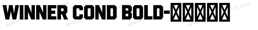 Winner Cond Bold字体转换